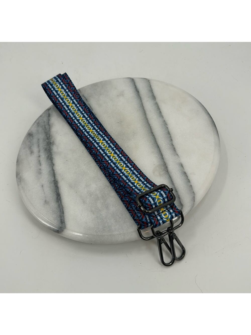 NWT blue red patterned purse strap